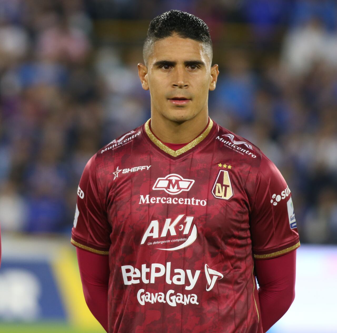Daniel Cataño of Tolima, before the match of Millonarios vs. Tolima of the BetPlay DIMAYOR League at the Estadio Nemesio Camacho El Campin stadium in the city of Bogota, Colombia on May 8, 2022, match that would end 0 - 0. (Photo by Daniel Garzon Herazo/NurPhoto via Getty Images)