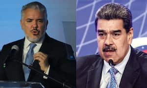 Iván Duque, expresidente de Colombia, y Nicolás Maduro, presidente de Venezuela.
