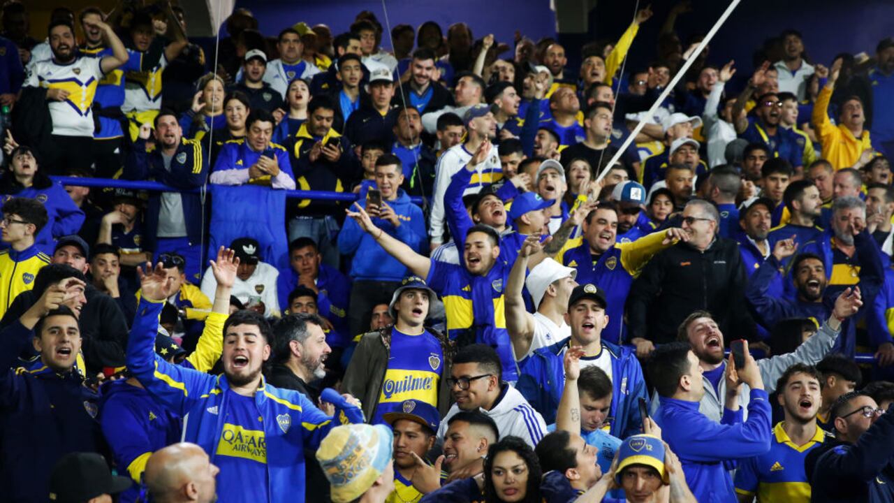 Hinchas de Boca Juniors en la semifinal contra Palmeiras.