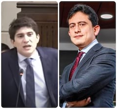 Wadith Manzur, congresistas, y Luis Carlos Reyes, exdirector de la Dian y ahora ministro de Comercio.