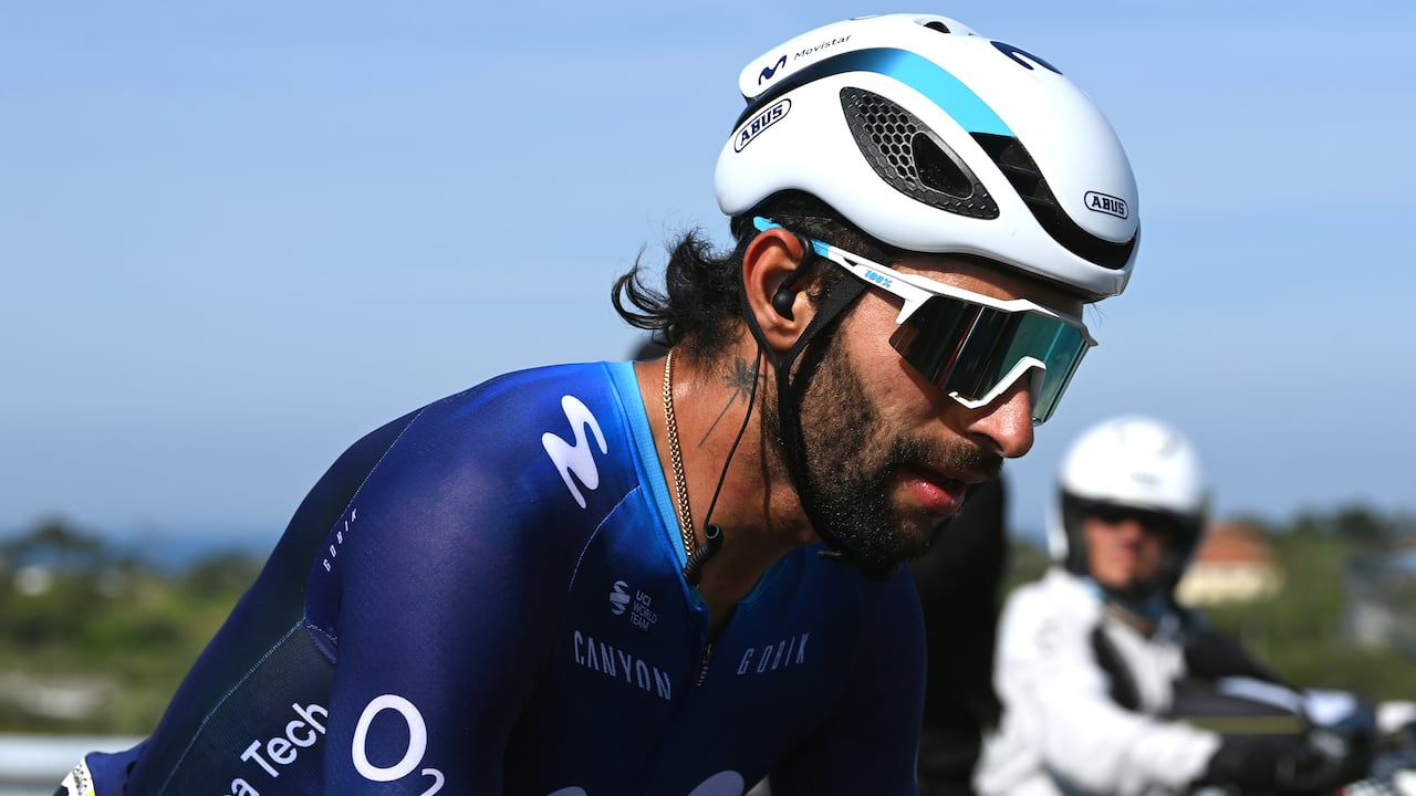 SAN SALVO, ITALY - MAY 07: Fernando Gaviria of Colombia and Movistar Team competes during the 106th Giro d'Italia 2023, Stage 2 a 202km stage from Teramo to San Salvo / #UCIWT / on May 07, 2023 in San Salvo, Italy. (Photo by Tim de Waele/Getty Images)