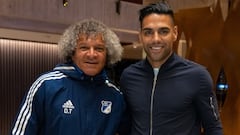 Falcao García junto a su nuevo técnico, Alberto Gamero