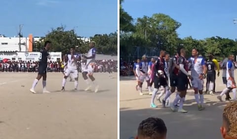 'Chino' Sandoval salió expulsado de la Supercopa Campeón de Campeones de Simón Bolívar.