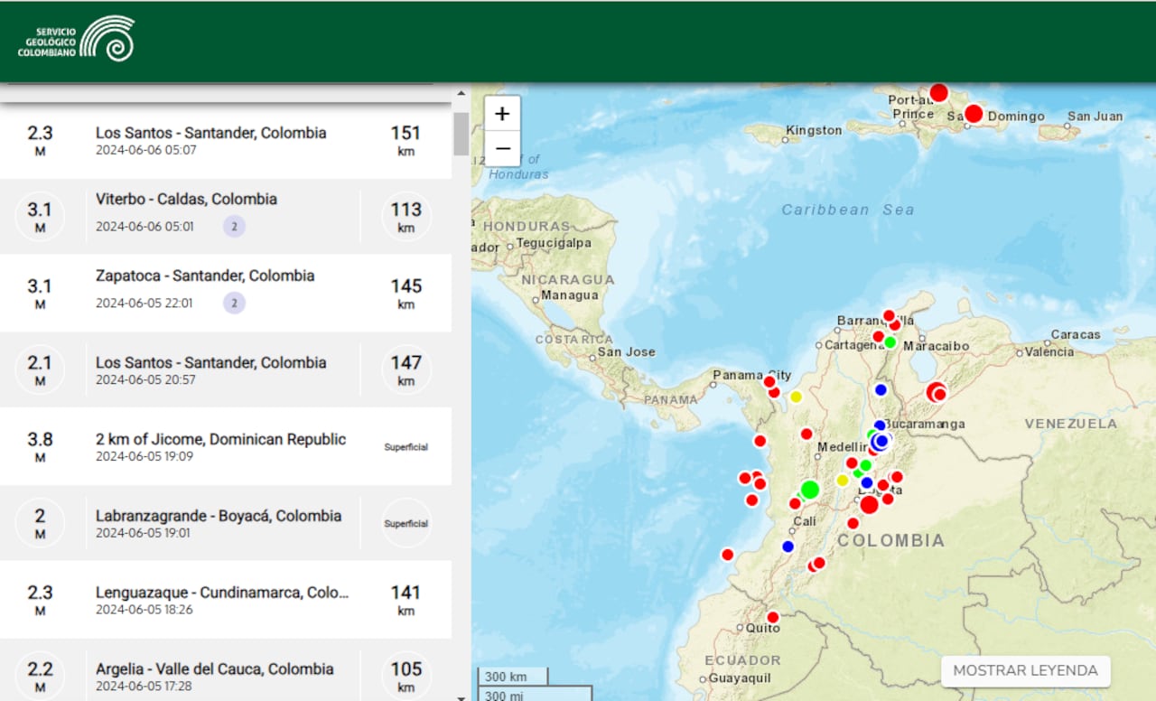 El SGC registra en tiempo real la actividad sísmica en Colombia.