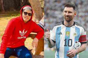 Lionel Messi y su sobrino, Tomás.