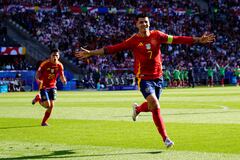 Álvaro Morata abrió el marcador en la goleada 3-0 de España contra Croacia.