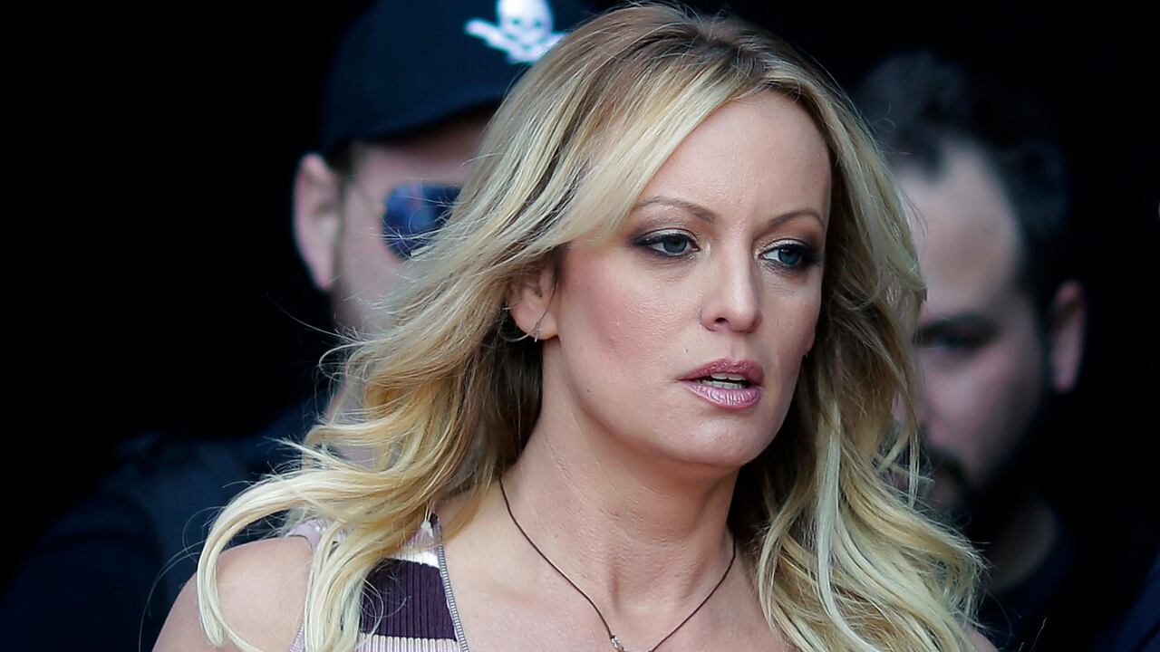 La actriz Stormy Daniels en un evento en Berlín el 11 de octubre del 2018. (Foto AP /Markus Schreiber)