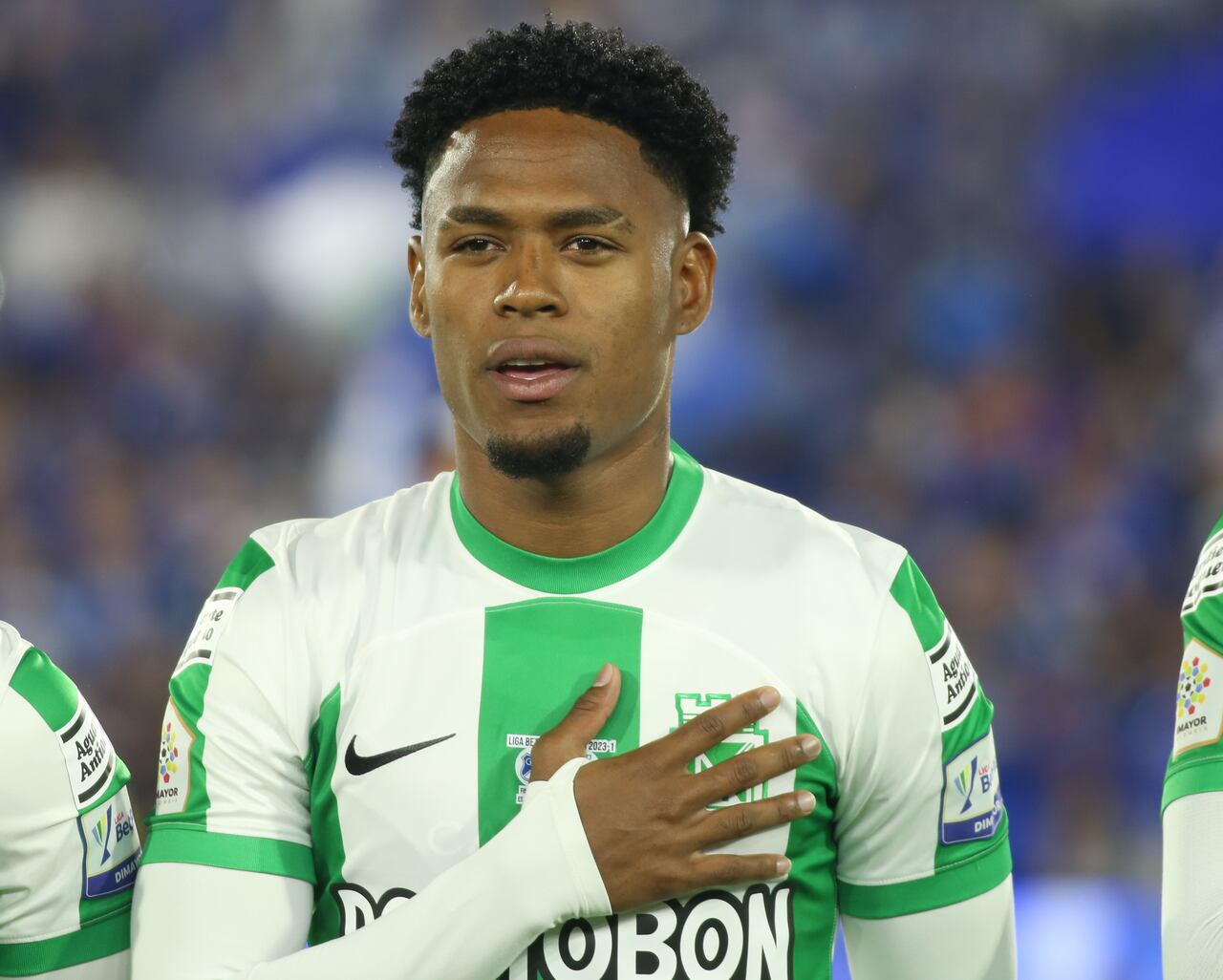 Nelson Palacio of Atletico Nacional during the second leg of the final of the Liga BetPlay DIMAYOR I 2023 played at the Nemesio Camacho El Campin stadium in Bogota. (Photo by Daniel Garzon Herazo/NurPhoto via Getty Images)