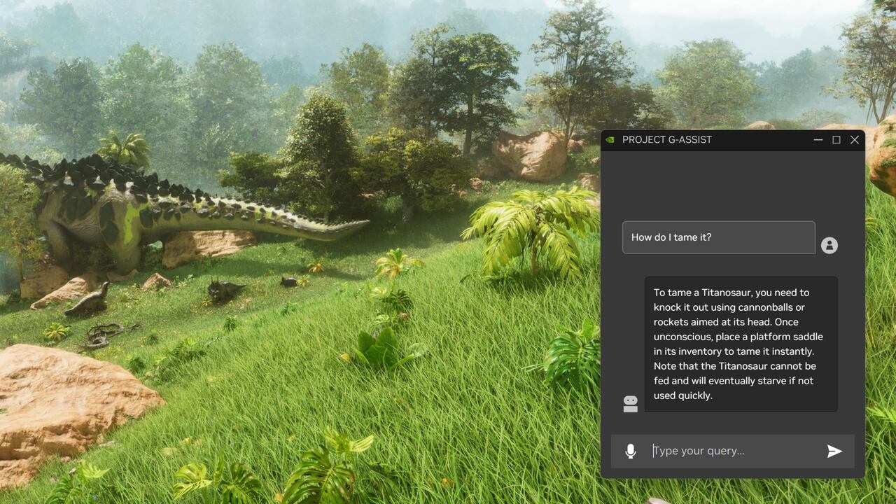 Nvidia presenta G-Assist, un 'chatbot' con IA que guiar a los usuarios en sus juegos y les ayuda a optimizar el PC