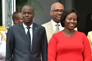 El asesinado presidente de Haití, Jovenel Moise, y su esposa, Martine Moise.