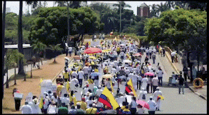Marcha de la mayoría en contra del Gobierno del presidente Gustavo Petro