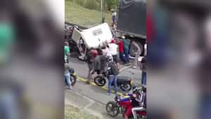 El accidente se registró en el sector Plan de Vacas.