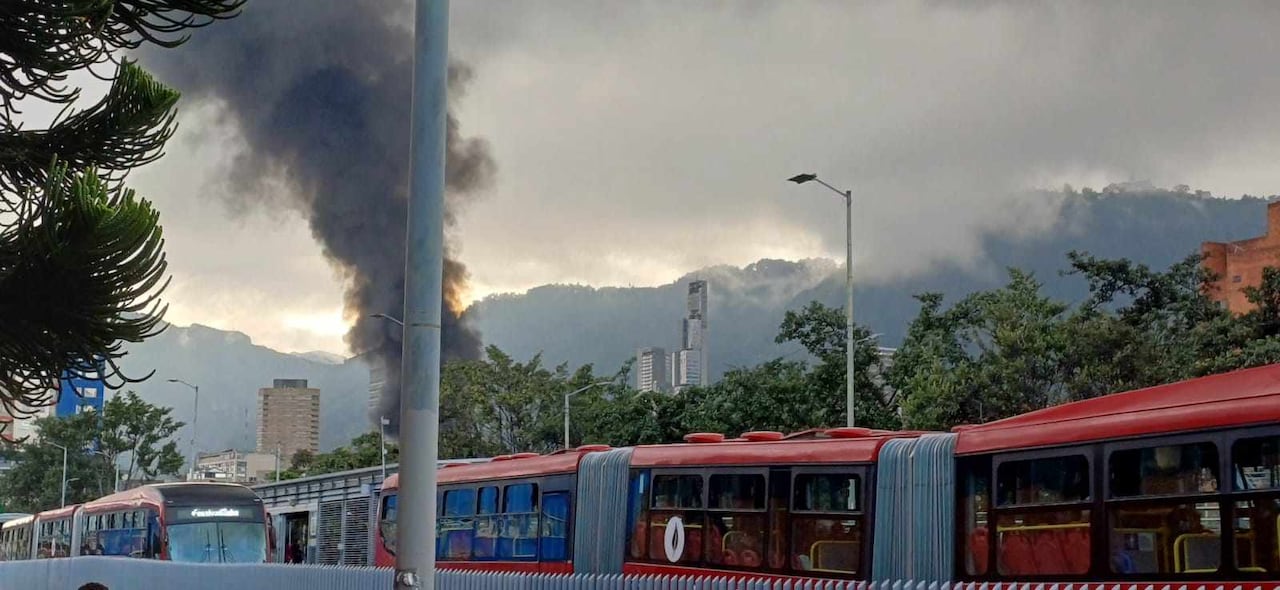Incendio en el centro de Bogotá