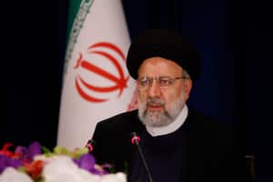 President of Iran Ebrahim Raisi speaks during a news conference, Wednesday, Sept. 20, 2023 in New York. (AP Photo/Jason DeCrow)