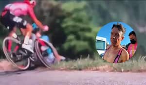 Rigoberto Urán mostró video sobre su accidente en el Tour de Francia 2023.