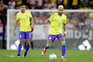 Neymar con la Selección de Brasil.