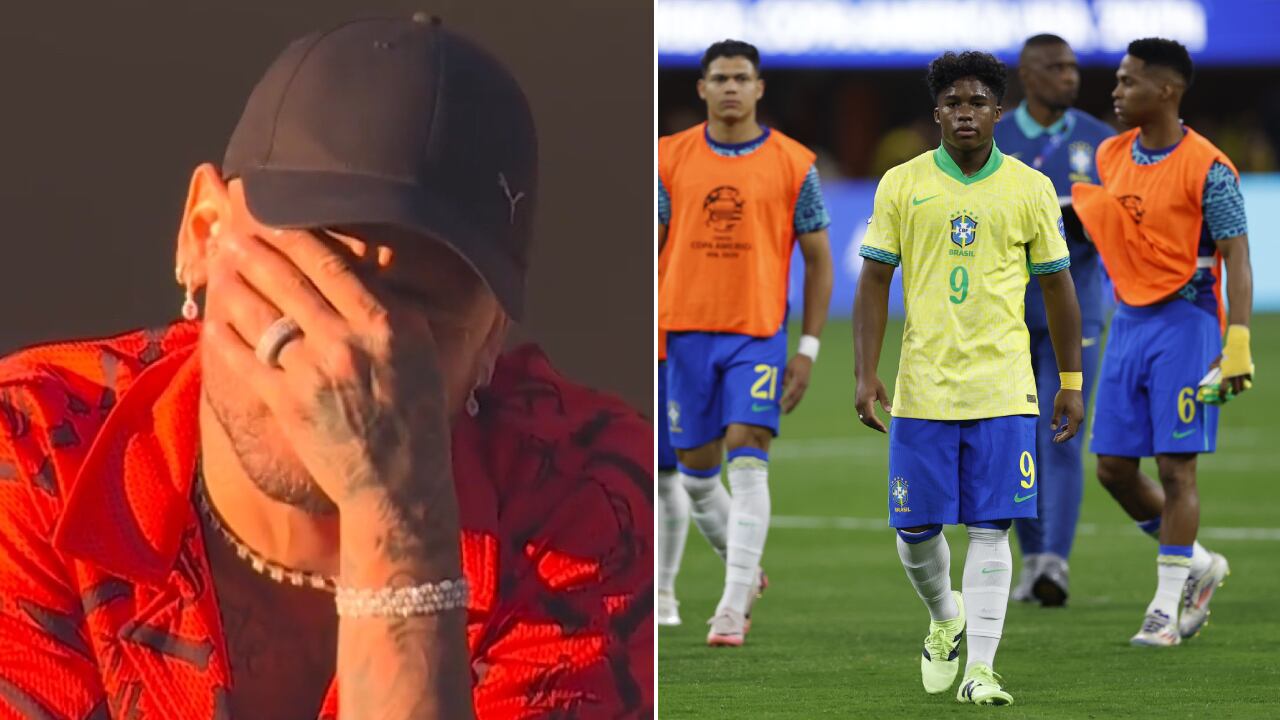 Neymar estuvo en el palco acompañando a la selección brasileña