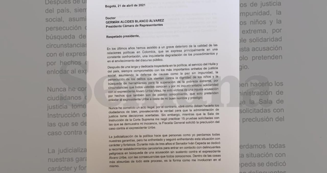 Carta Álvaro Hernán Prada