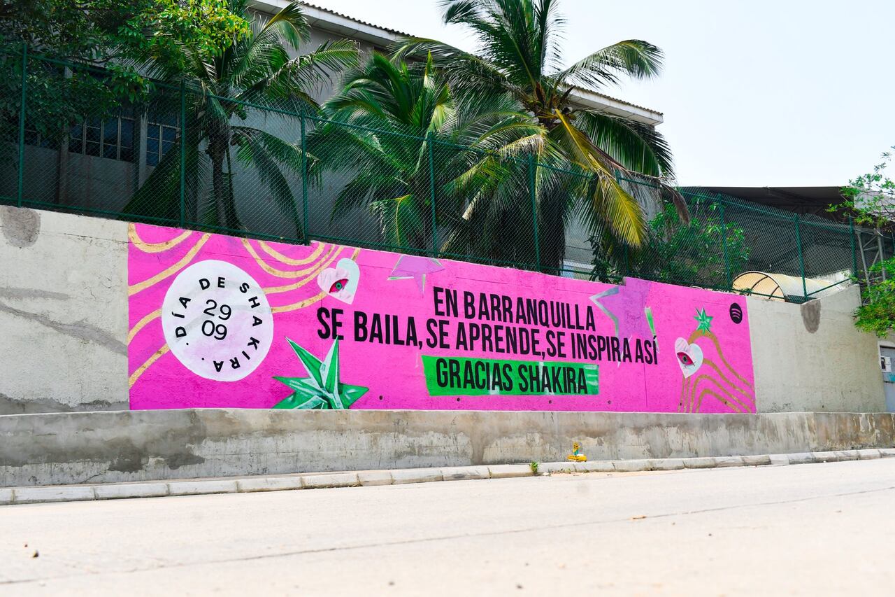 Shakira reaccionó a un mural que le hicieron en su honor en Barranquilla.