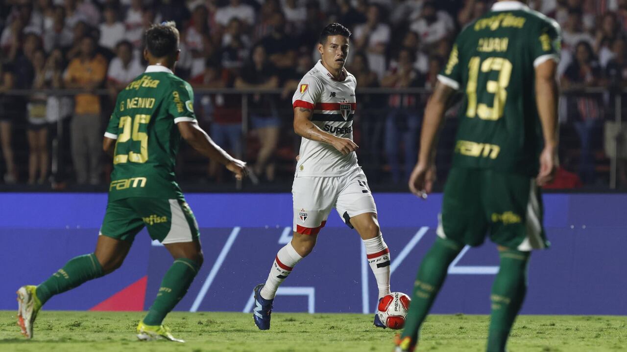 James Rodríguez entró los últimos 15 minutos ante Palmeiras