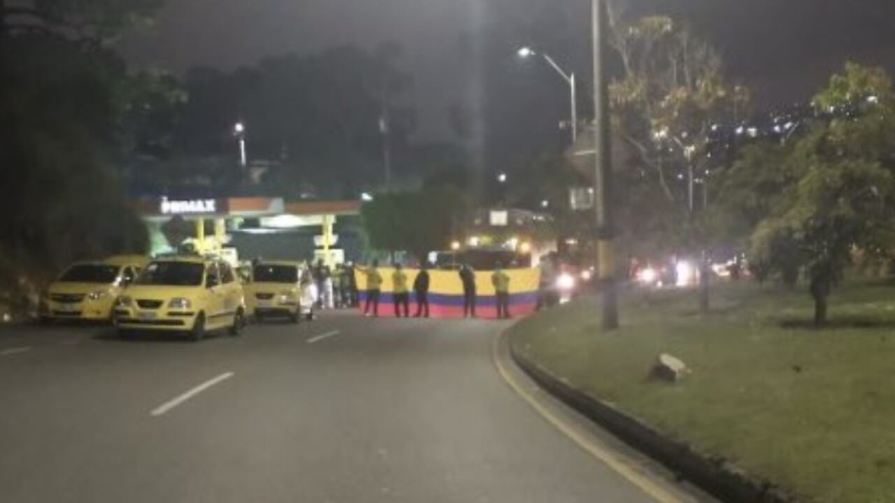 Paro de taxistas en Medellín.
