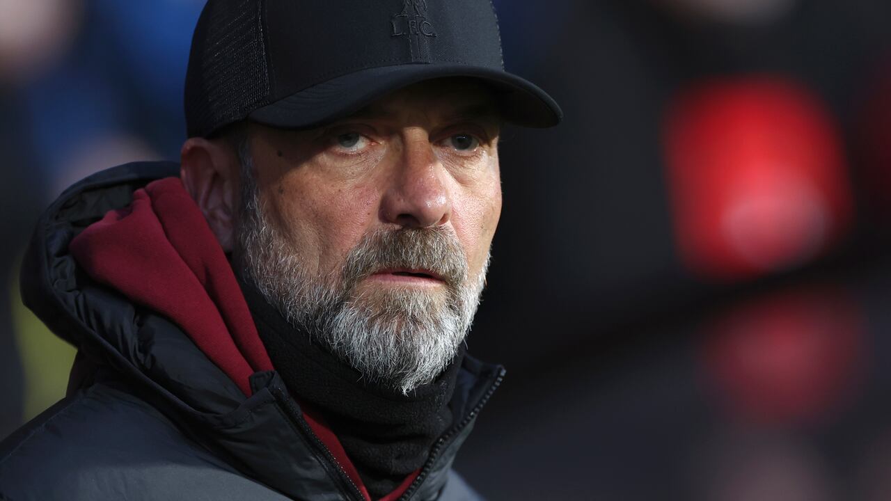 Liverpool's manager Jurgen Klopp during the English Premier League soccer match between AFC Bournemouth and Liverpool at the Vitality Stadium, in Bournemouth, England, Sunday, Jan. 21, 2024. (AP Photo/Ian Walton)
