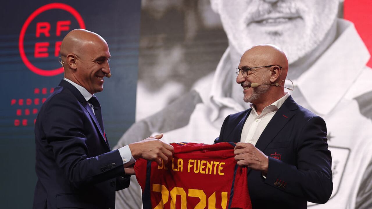 Luis Rubiales y Luis de la Fuente, técnico de la selección española.