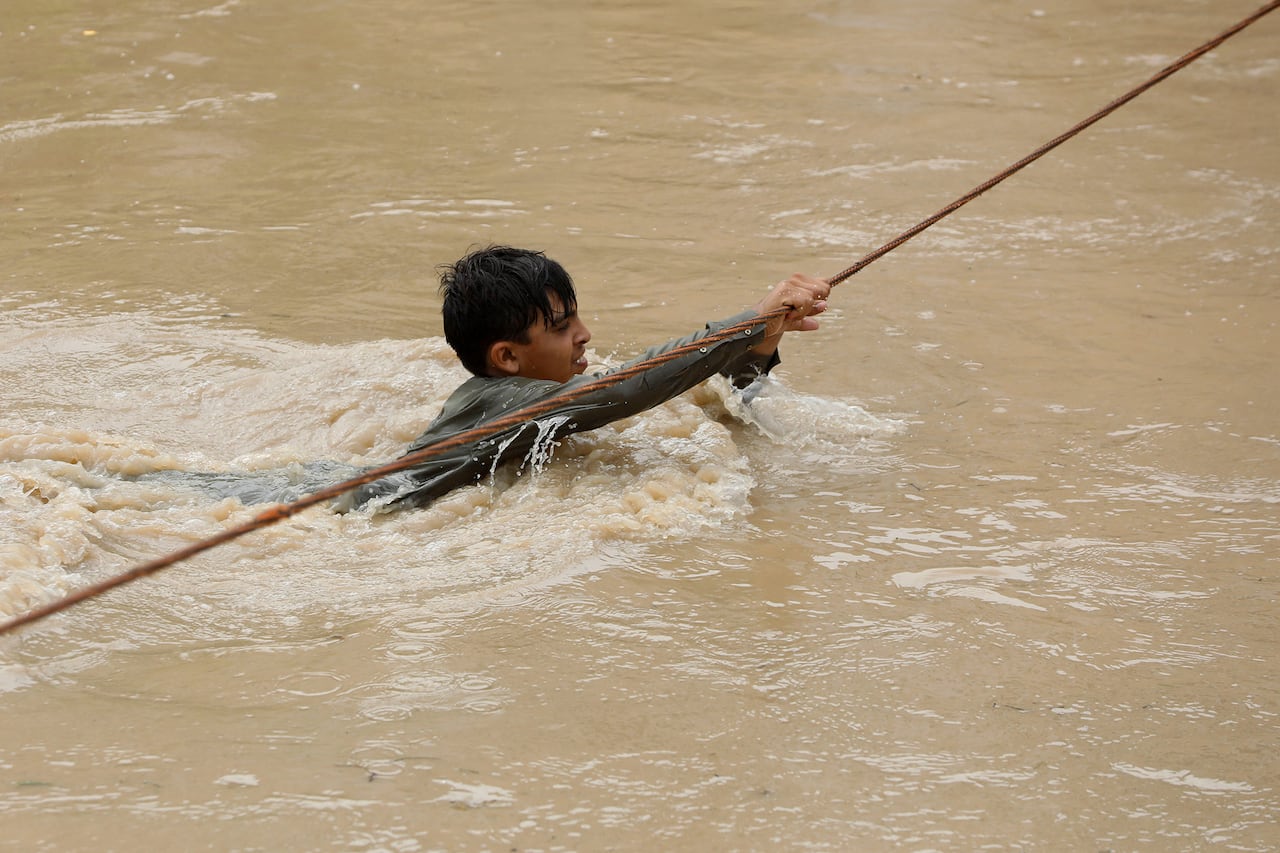 En imágenes : Millones de desplazados por las inundaciones en Pakistán causan estragos