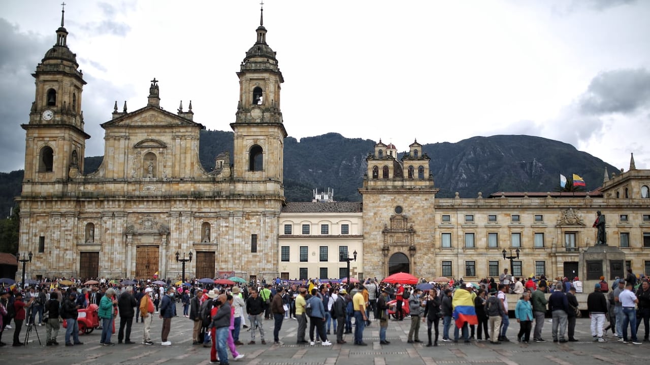 Plaza de Bolívar, marchas convocadas por el Gobierno de Gustavo Petro 14 de febrero