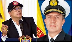 Presidente gustavo Petro y el almirante Francisco Hernando Cubides Granados