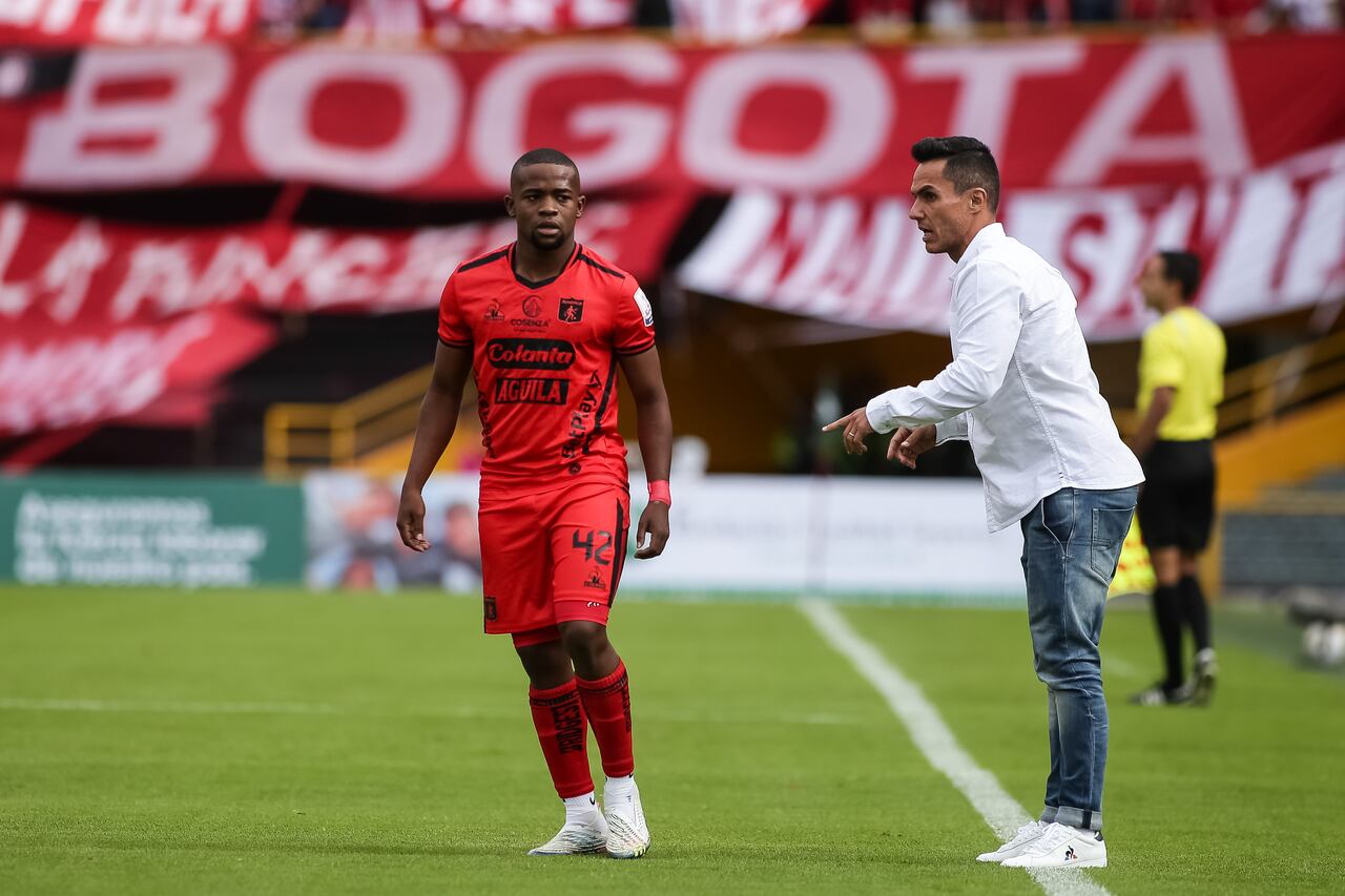 Bogotá. Agosto 6 de 2023. Equidad enfrenta a America de Cali, por la cuarta fecha de la liga BetPlay, en el estadio El Campin.(Colprensa-John Paz)