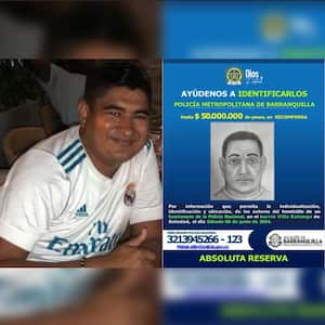 Patrullero de la Sijín asesinado en Soledad, Atlántico, y el retrato hablado del sicario que le disparó.