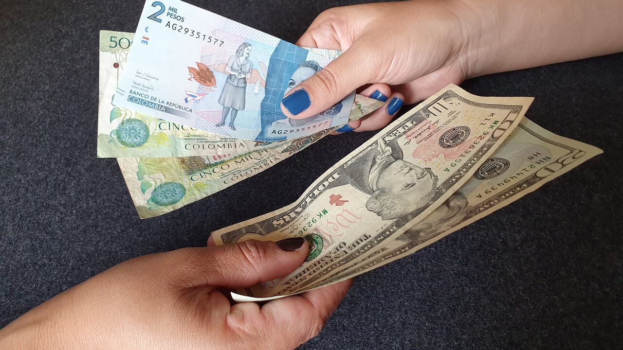 Peso colombiano y estadounidense