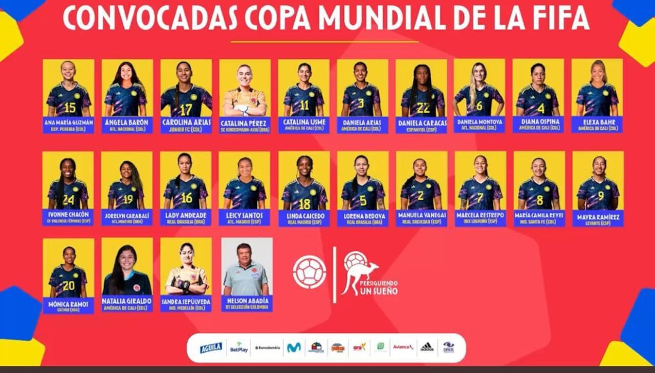 Convocatoria oficial Selección Colombia femenina al mundial de Australia y Nueva Zelanda