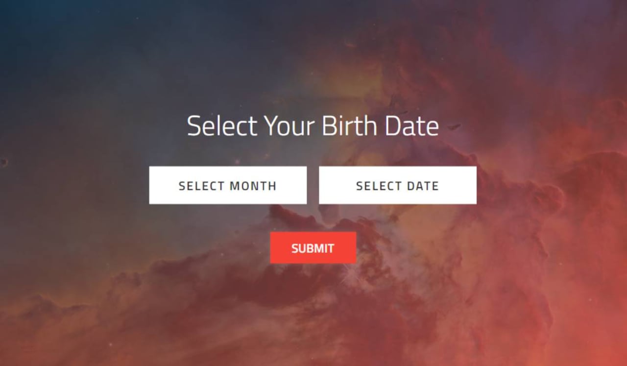 Un sitio web de la Nasa toma la fecha de cumpleaños de los usuarios para revelar que eventos cósmicos ocurrieron ese día