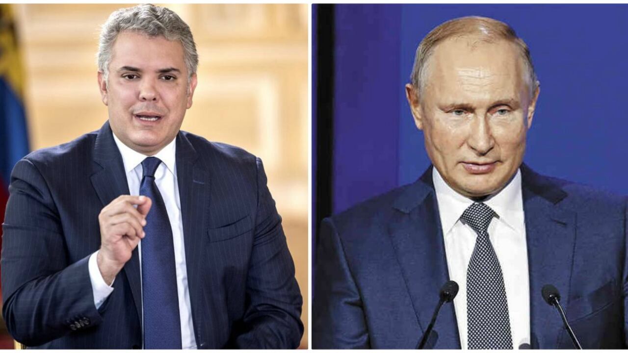 Iván Duque y Vladimir Putin.