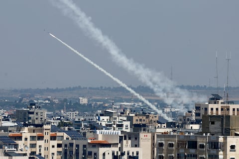 En imágenes : cientos de cohetes lanados a Tel Aviv