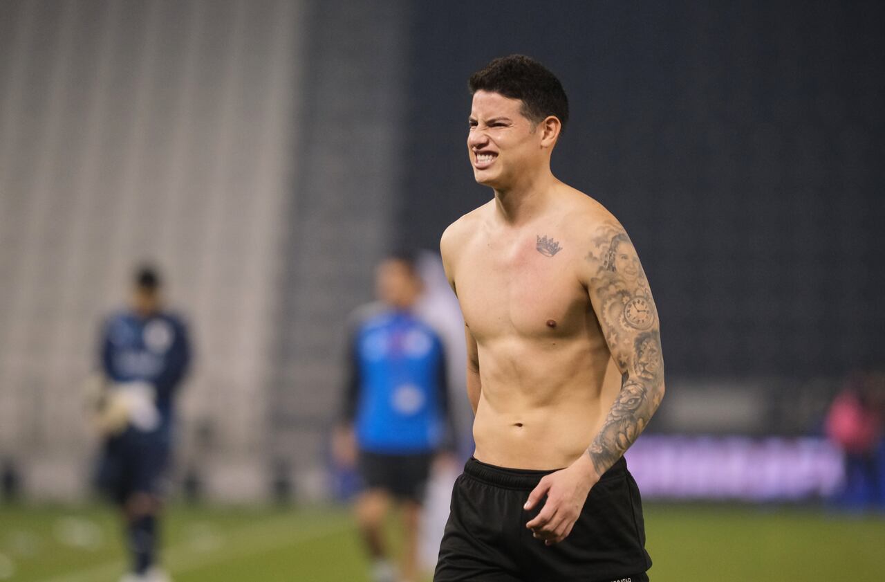 James Rodriguez (10) of Al Rayyan walks off the pitch after the QNB Stars League match between Al Gharafa and Al Rayyan at the Jassim Bin Hamad Stadium in Doha, Qatar on 24 February 2022. (Photo by Simon Holmes/NurPhoto via Getty Images)