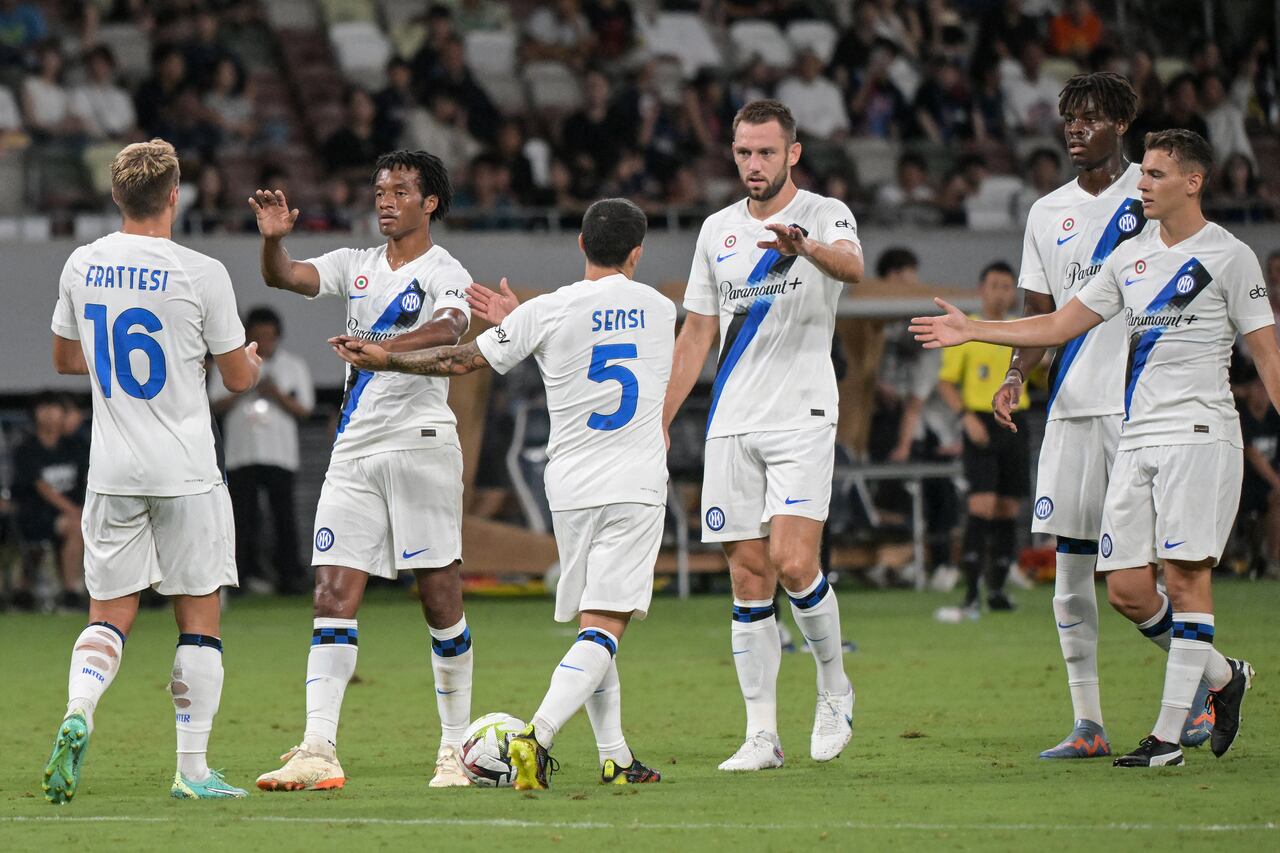 Juan Guillermo Cuadrado entró en el segundo tiempo para el Inter.