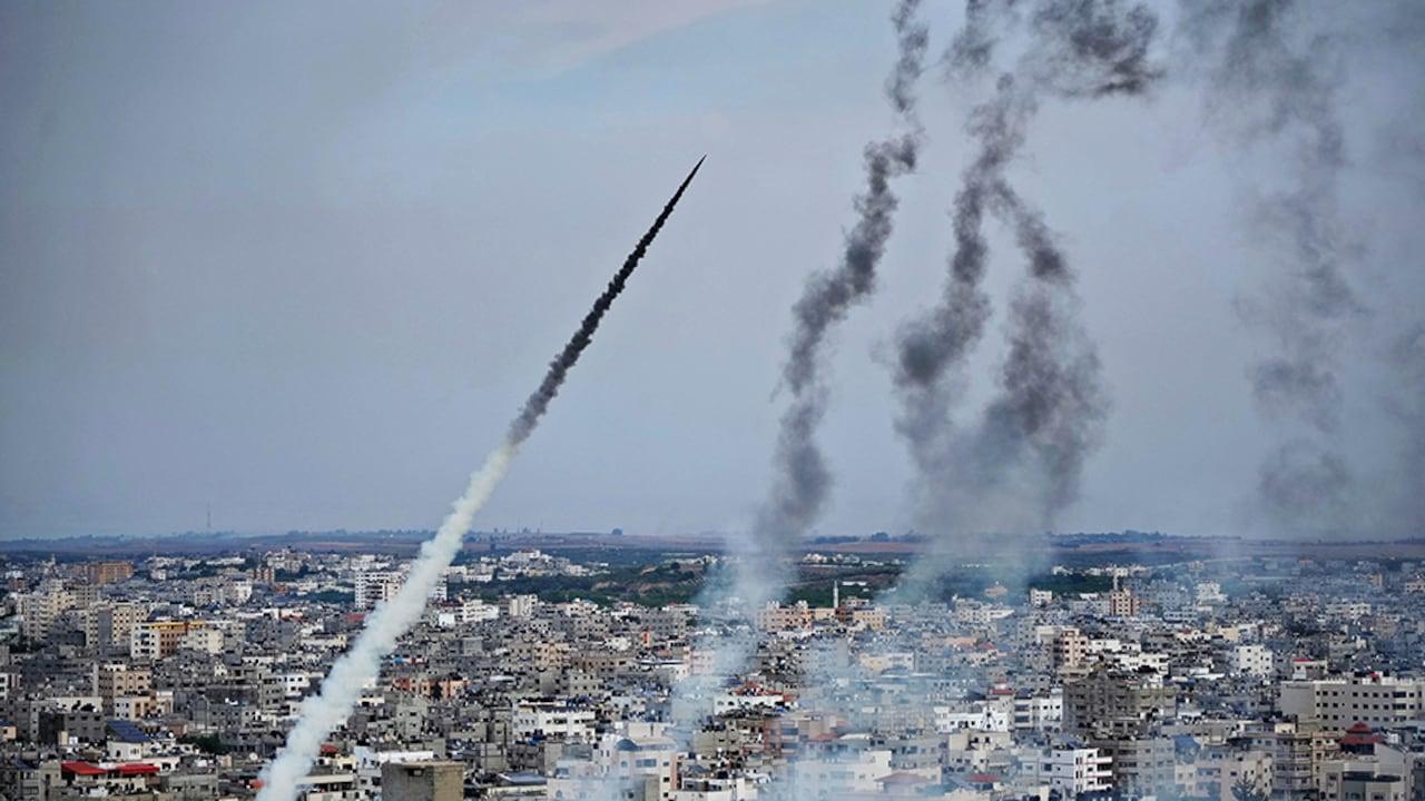  Los cohetes contra Israel fueron lanzados de manera masiva desde la Franja de Gaza.