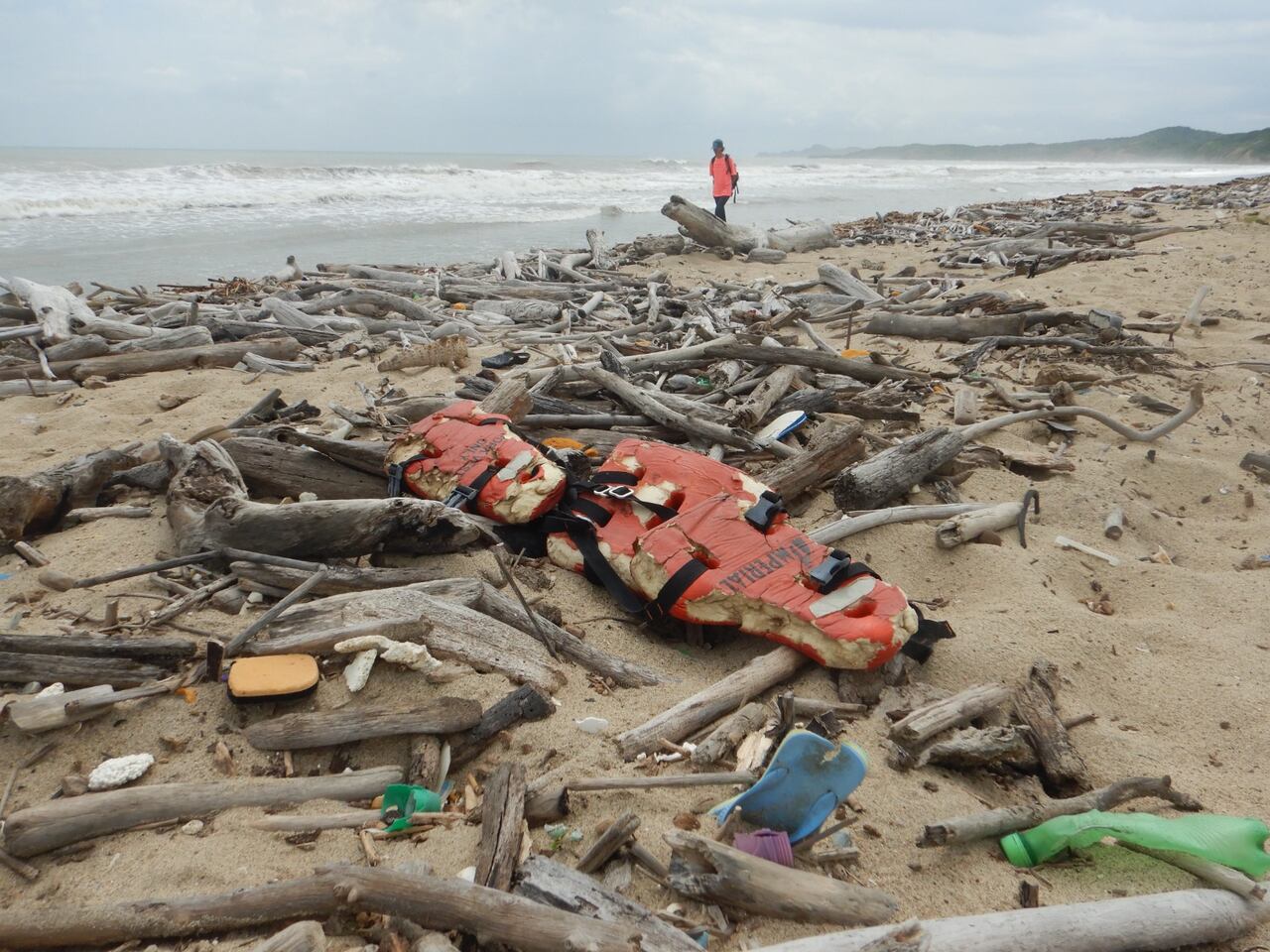 Residuos encontrados en playas del Caribe colombiano