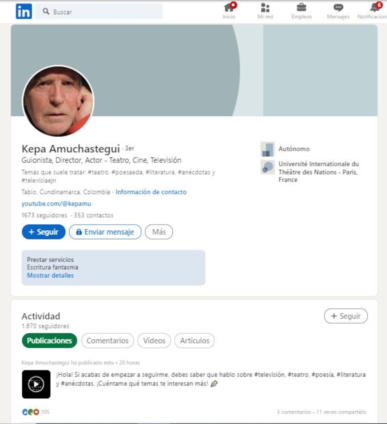 Kepa Amuchastegui actualizó su perfil de LinkedIn