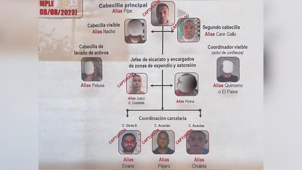Según la Policía, la estructura la Inmaculada sería socia del Alacrán, el excapo del cartel de Cali capturado esta semana.
