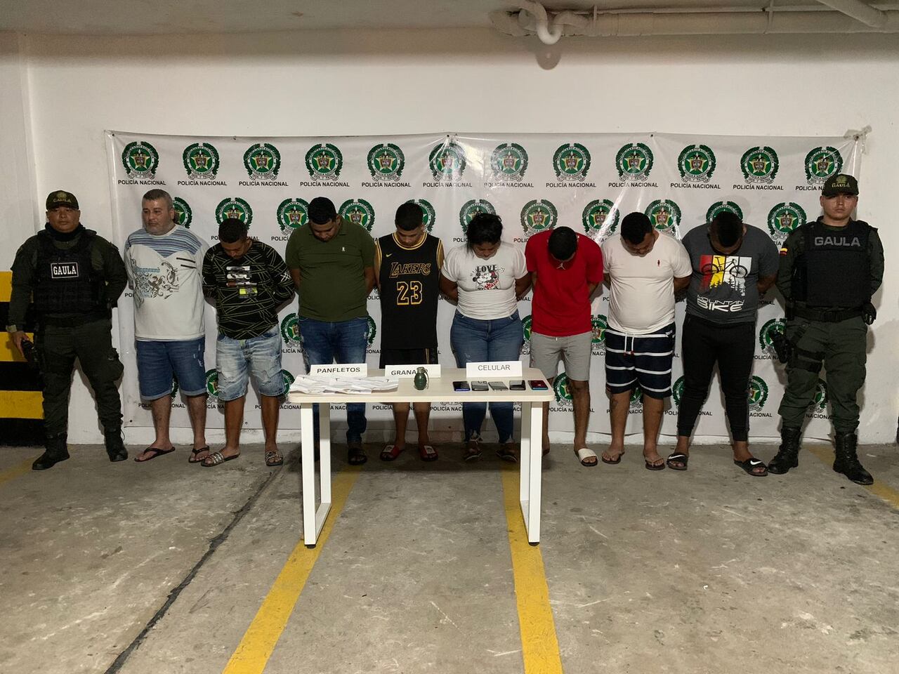 Ocho personas fueron capturadas durante un operativo contra la extorsión en Barranquilla.