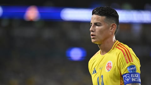 MIAMI GARDENS, FLORIDA - JULY 14: James Rodriguez of Colombia in action during the final match of Copa America between Argentina and Colombia at Hard Rock Stadium in Miami, Florida, United States on July 14, 2024. (Photo by Miguel J Rodriguez Carrillo/Anadolu via Getty Images)