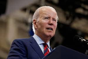 FILE PHOTO: U.S. President Joe Biden delivers remarks at an event in support of military and veteran families, caregivers, and survivors, at Fort Liberty, North Carolina, U.S., June 9, 2023. REUTERS/Evelyn Hockstein/File Photo