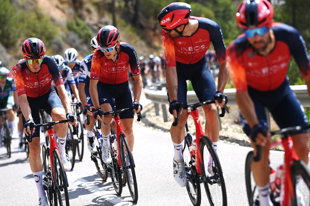 Equipo Ineos en la etapa 7 de la Vuelta a España 2023.