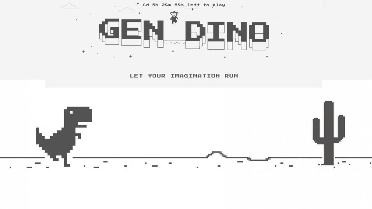 GenDino es la nueva versión con IA del popular juego del dinosaurio de Google