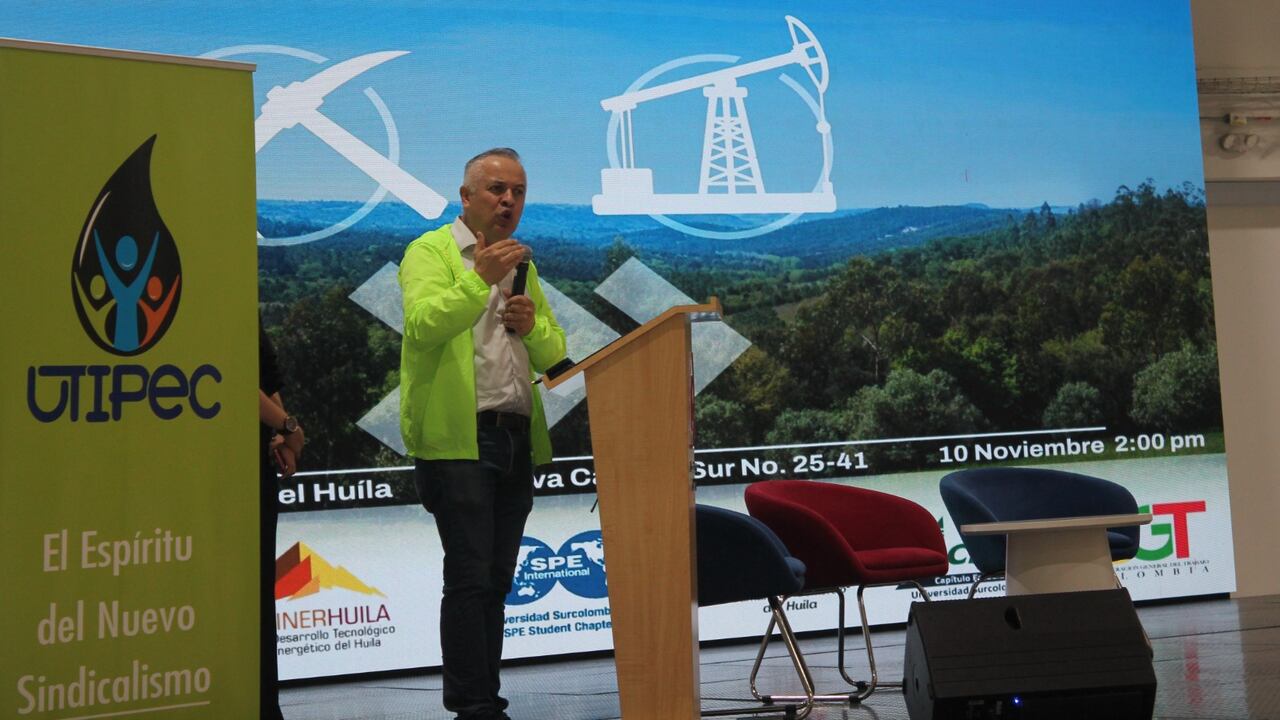 Alejandro Ospina Angarita, presidente de la Unión de Trabajadores de la Industria Petrolera y Energética de Colombia (Utipec).