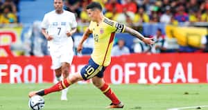  James fue el jugador de Colombia con mayor calificación en el juego contra Uruguay. Sin duda, hay una mejoría en su nivel futbolístico.